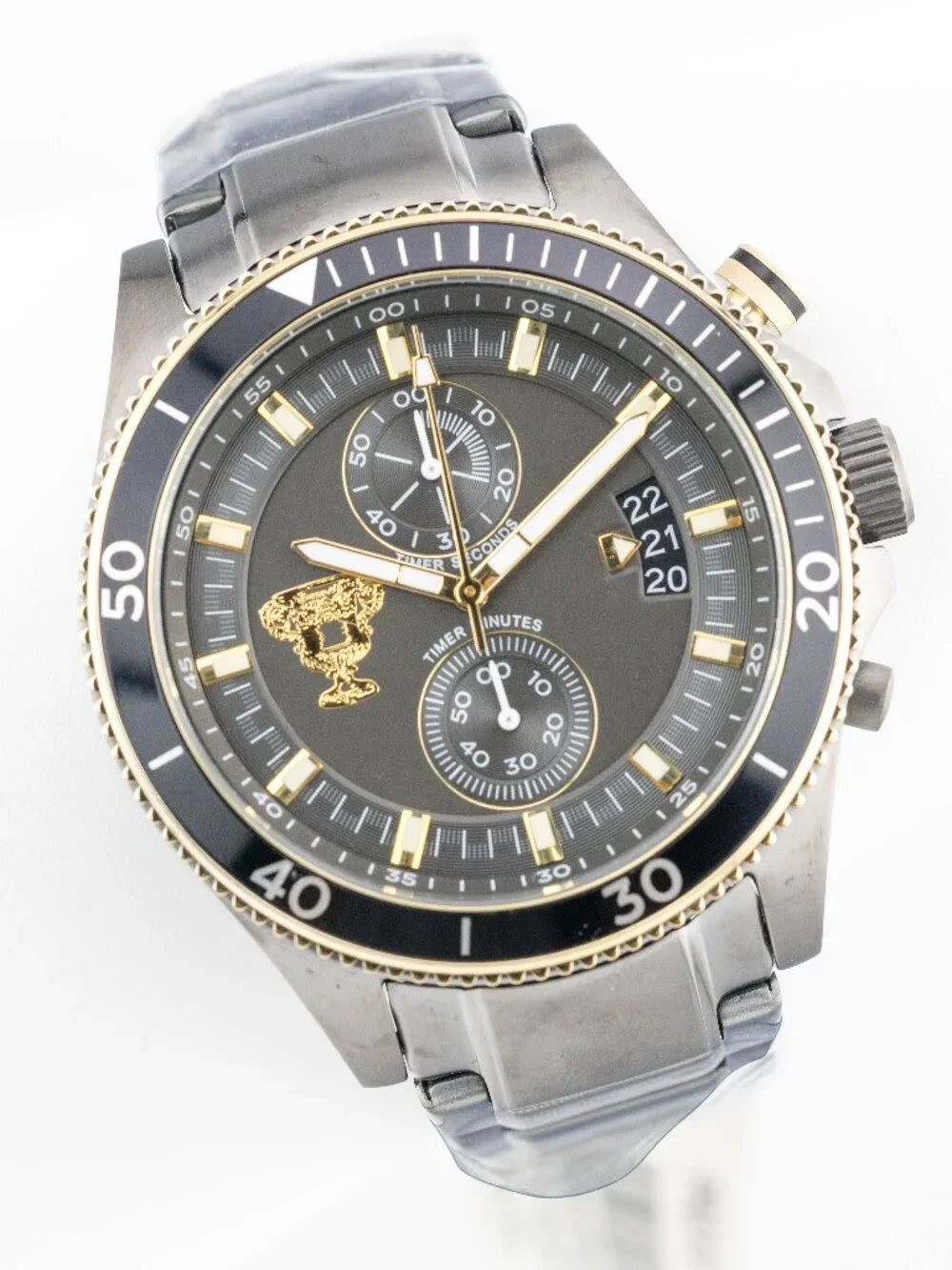 Fossil PR2121 Chronograph Gunmetal NWT Quartz Analog Men's Watch New Battery